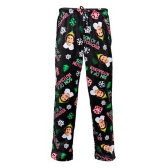 Men's Buddy the Elf Son of a Nut Cracker Sueded Fleece Sleep Pant - Picture 1 of 2
